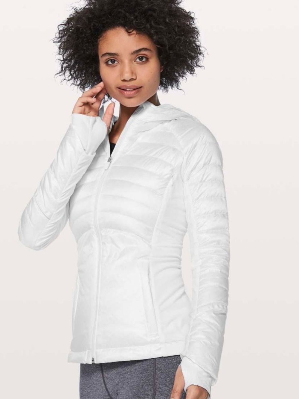 White Lululemon Down For A Run Jacket II